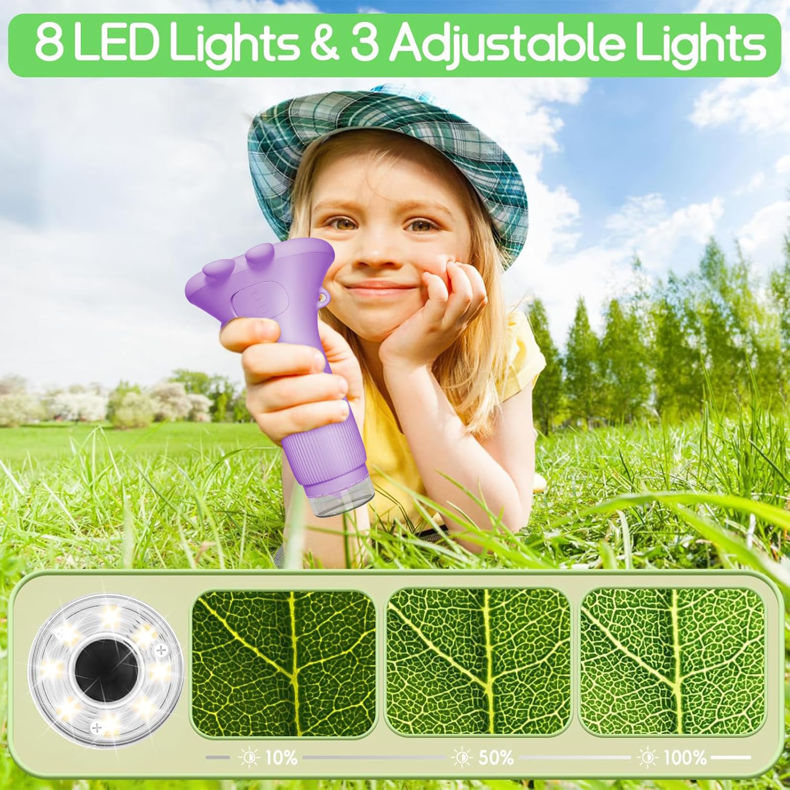 WINWEND Kids Microscope under 300g offers portable exploration anywhere.