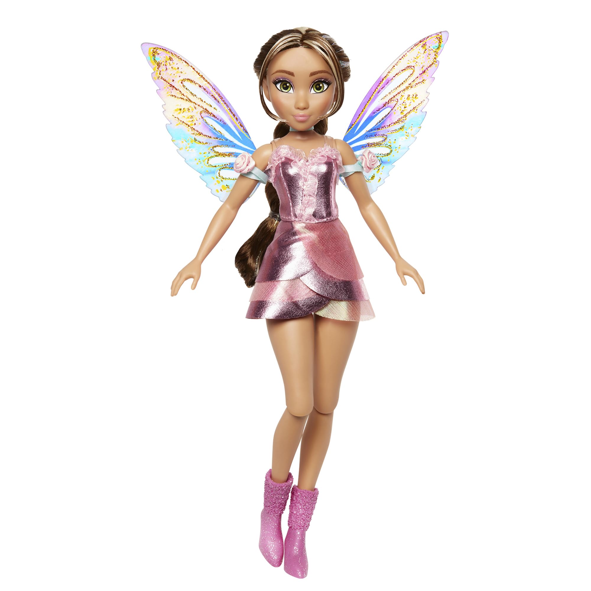 Flora Fairy Doll wings shimmer with glitter details
