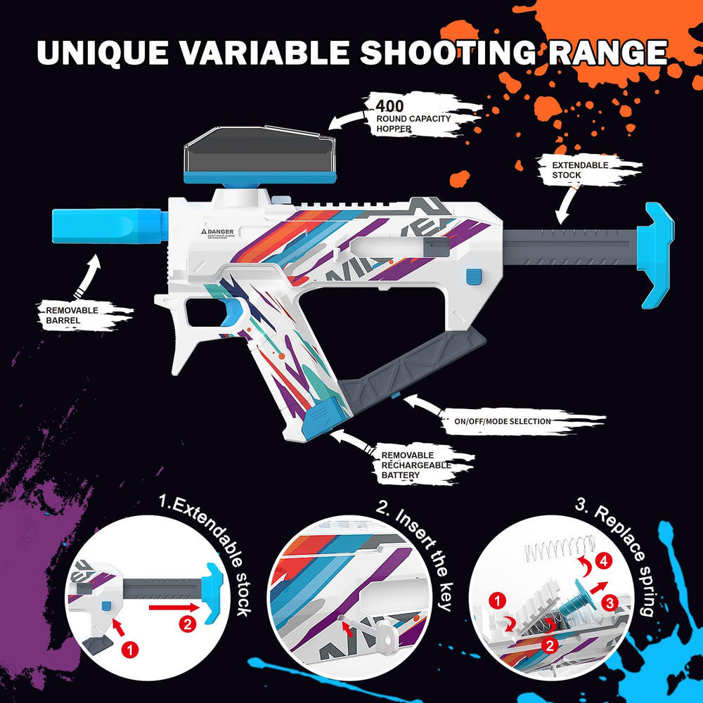 Winyea Tag Electric Crystal Splatter hopper with 400 rounds ready for action