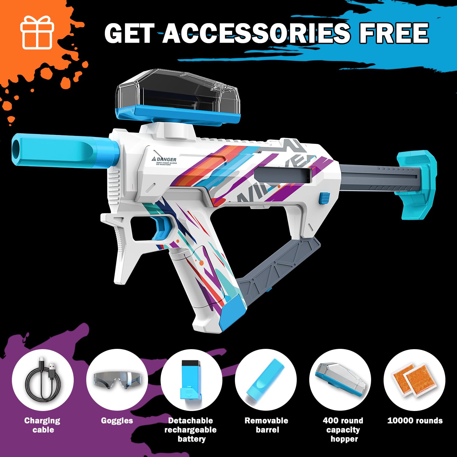 Winyea Tag Electric Crystal Splatter outdoor battle setup for group play