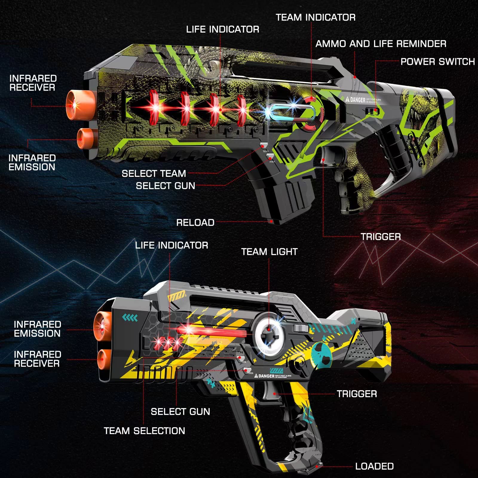 Winyea Tag laser tag four firing modes for versatile play styles.