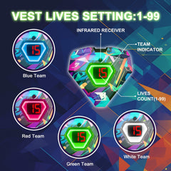 Winyea Tag laser tag gun in pistol mode with vivid sound and light effects.