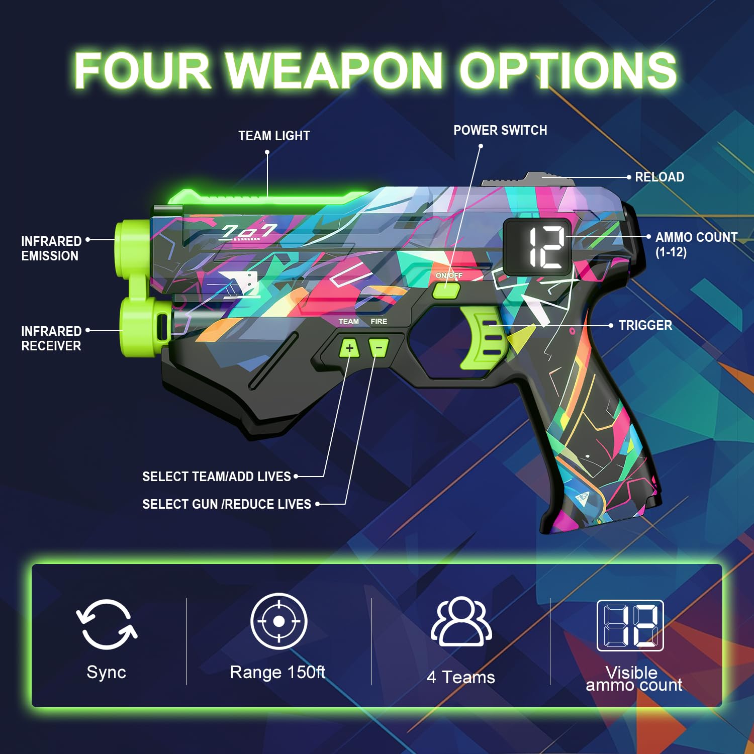Winyea Tag wired vest with real-time life indicators for fair, engaging play.