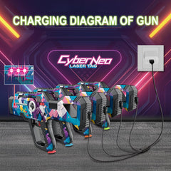 Real-time LED display keeps score and ammo visible during fast-paced battles.