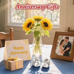 Winzwon stainless steel dice closeup shows lasting, scratch-resistant keepsake.