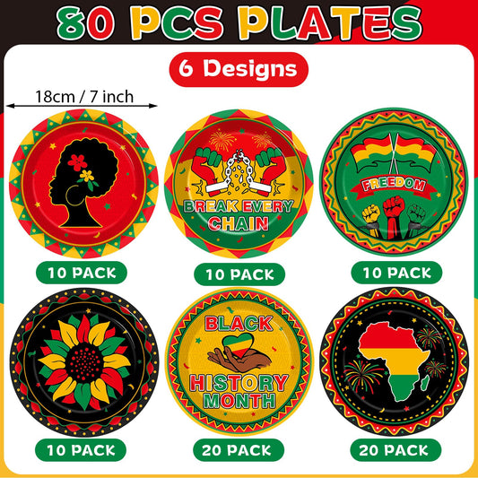 Wiooffen African Pride design plates with heritage symbols for celebrations
