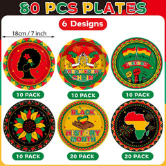 Wiooffen African Pride design plates with heritage symbols for celebrations