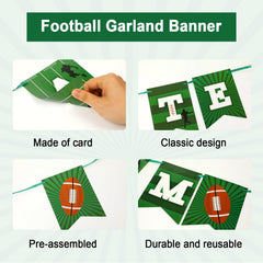 Wiooffen football decor banner with vibrant print ideal for long lasting use