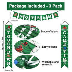 Wiooffen GO TEAM garland banner with eight cards ideal for visibility