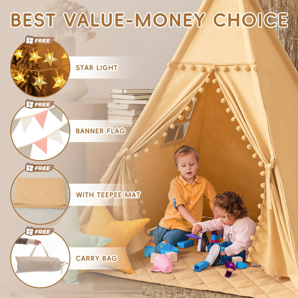 Wirhao tepee tent carry bag and banner flag for convenient transport
