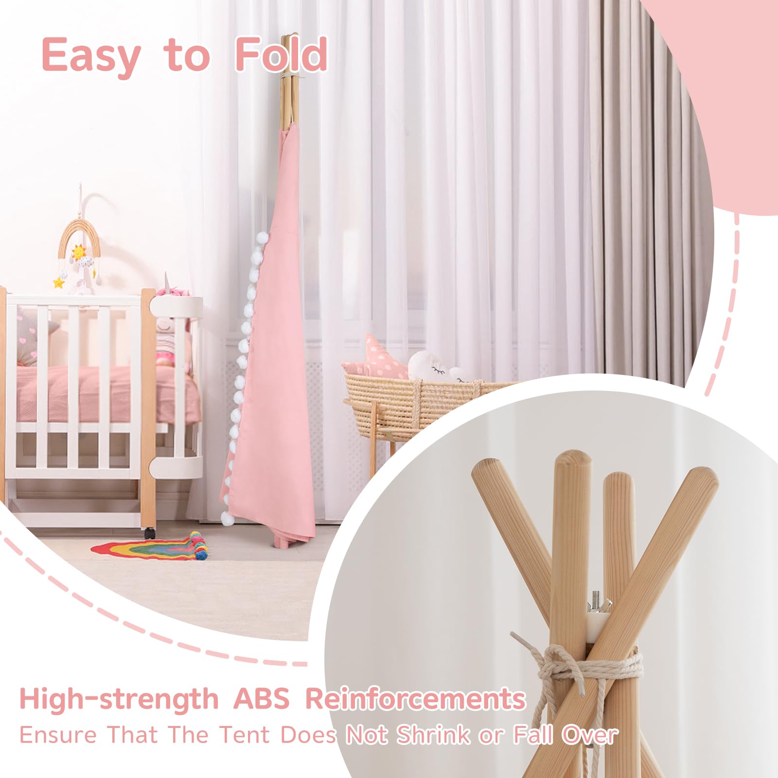 Wirhao natural pine wood poles provide sturdy support