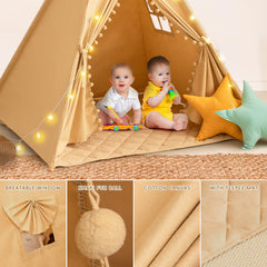 Wirhao tepee tent star lights add magical ambience for kids