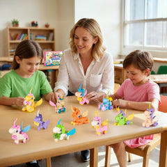 Unicorn building blocks by Wisdom Castle for creative play