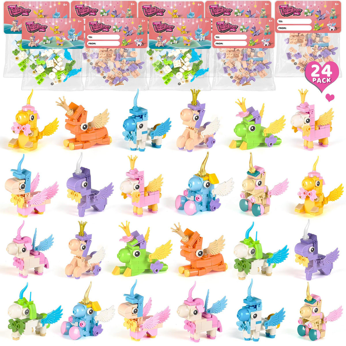 Wisdom Castle unicorn building set included in 24-pack for classroom fun