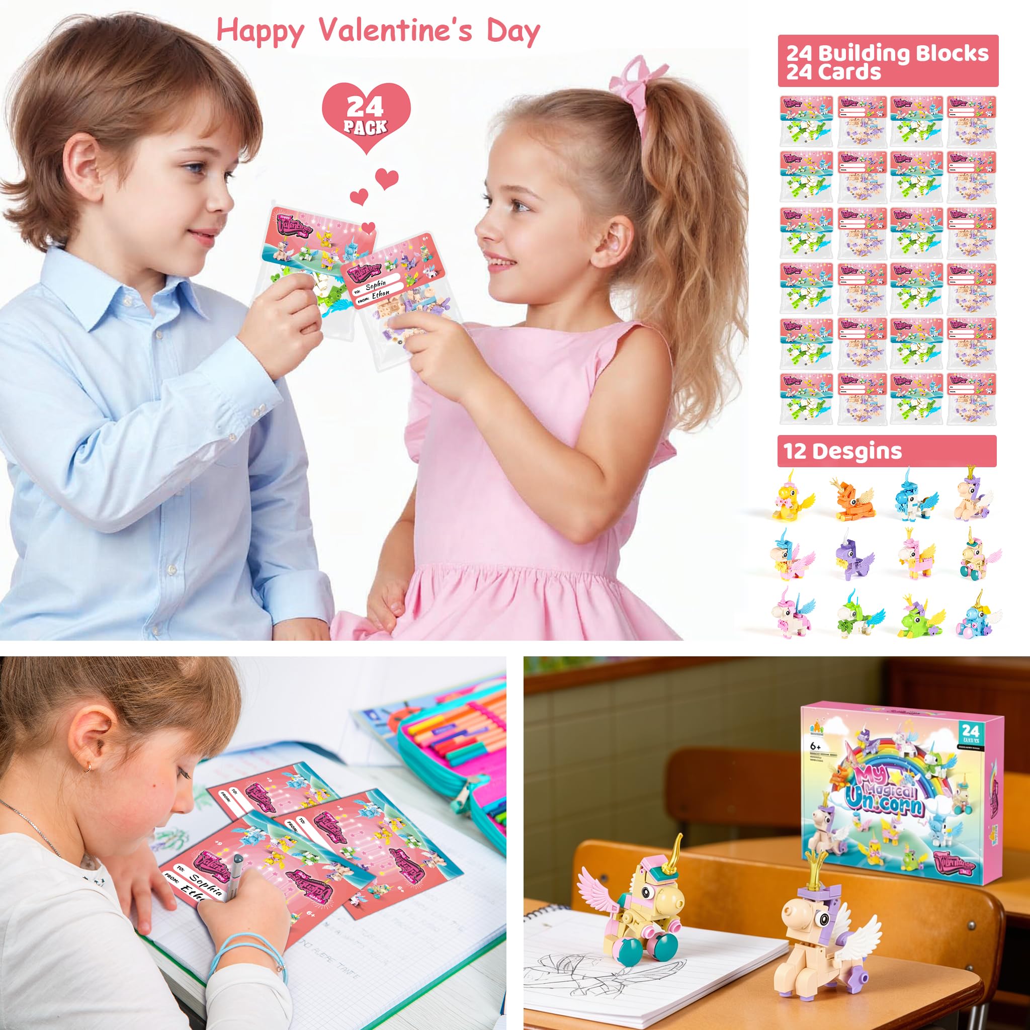 Valentine card included with Wisdom Castle unicorn gift