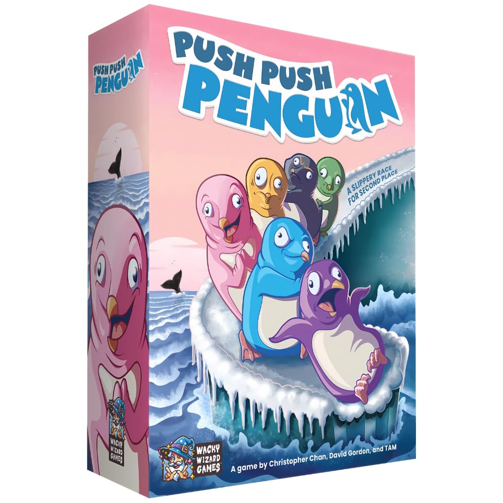 Wise Wizard Games Push Push Penguin board on a table for a lively family game.