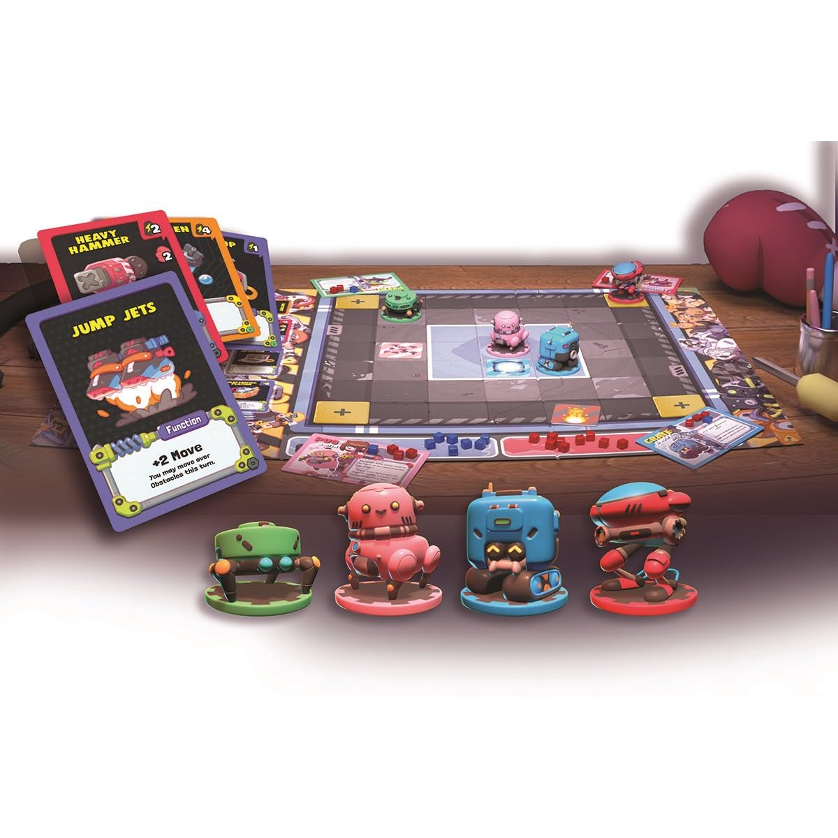 Wise Wizard Games Robot Quest Arena minis enable dynamic arena battles and tactile play.