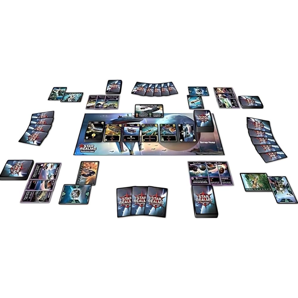 Wise Wizard Games Star Realms boxed set game board and decks enable fast setup.