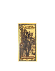 Wisemen Trading Arizona 5 Goldback front view, ideal for display and collection of 24K notes.