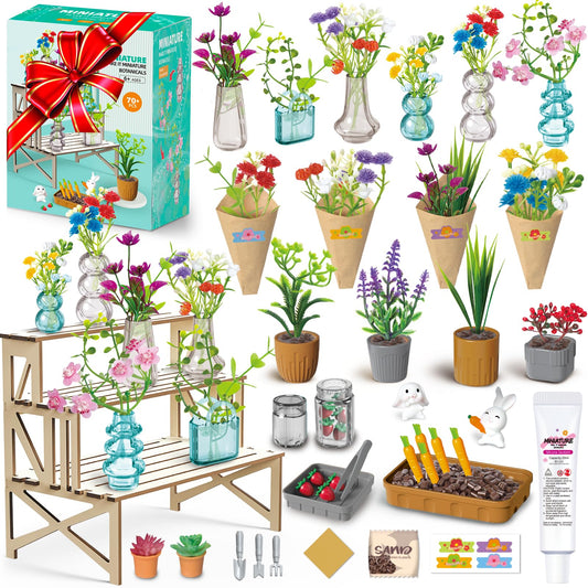 WishaLife Make It Miniature set with potted plants for creative home decor.