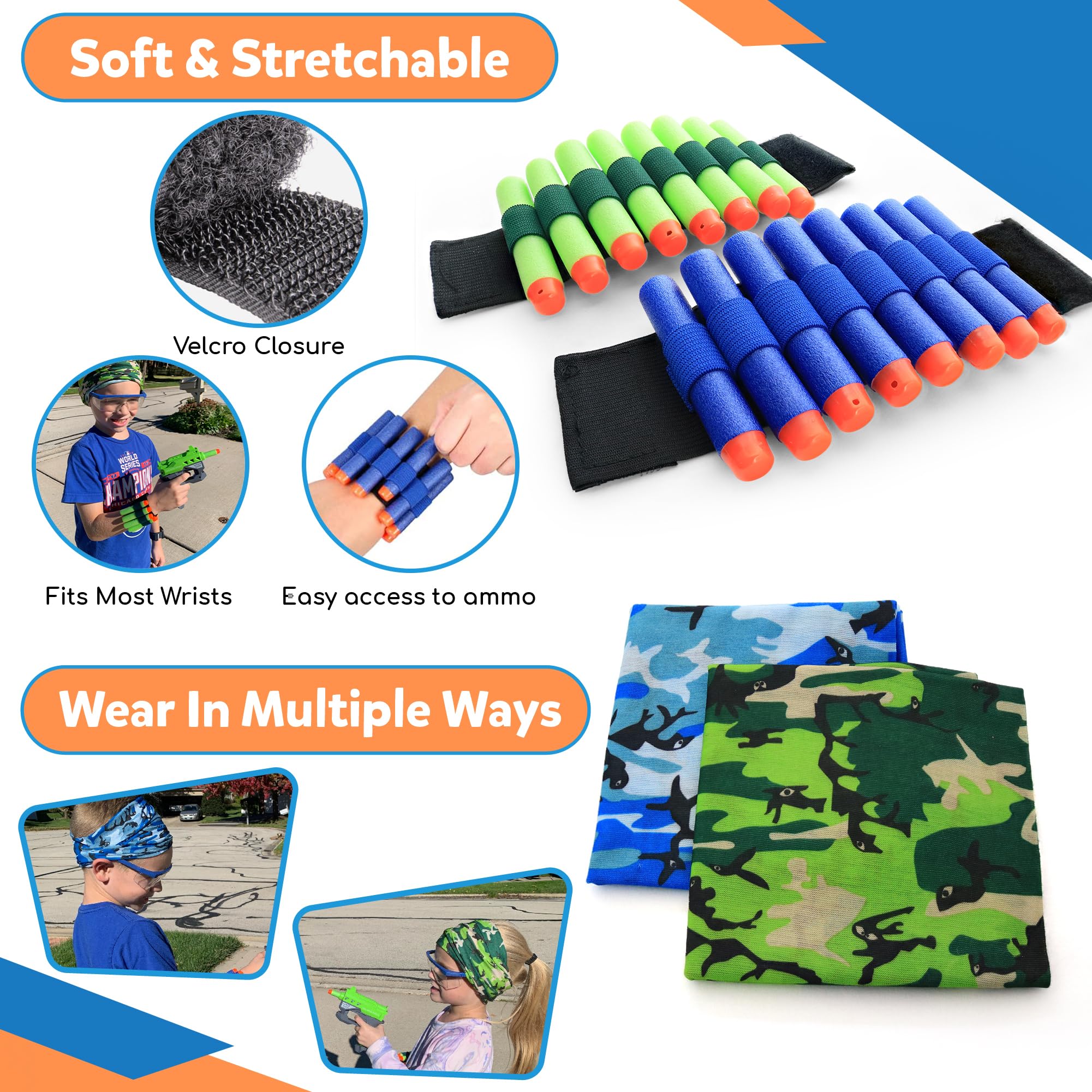 Wishery Nerf blue-orange decorations boost party atmosphere