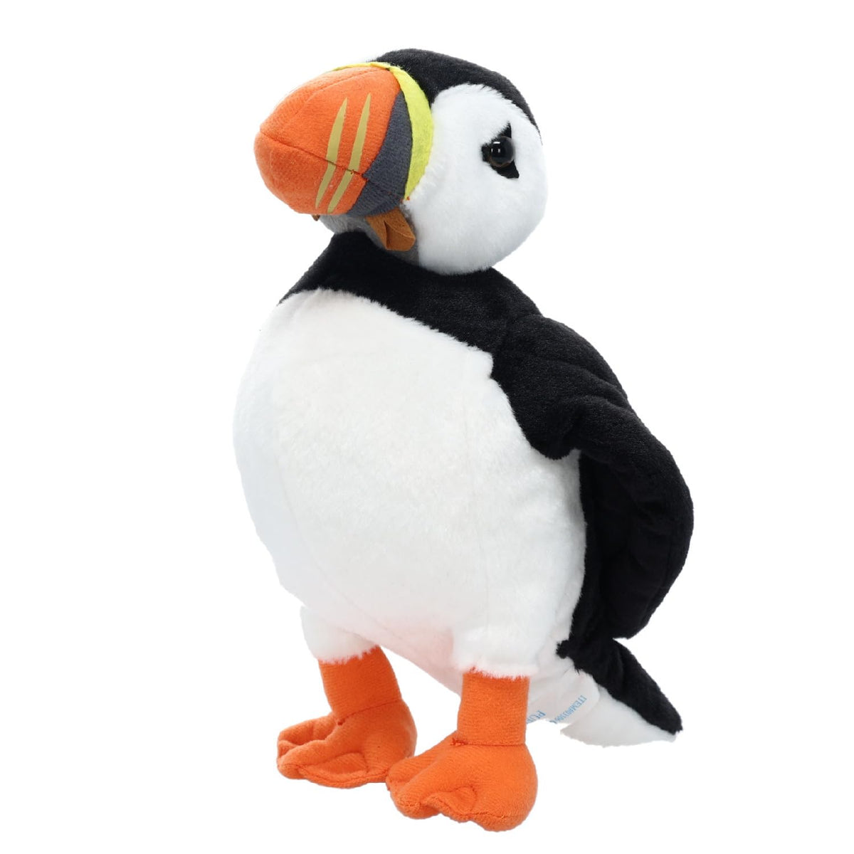 Wishpets Puffin plush front view shows a soft, cuddly toy for kids and collectors.