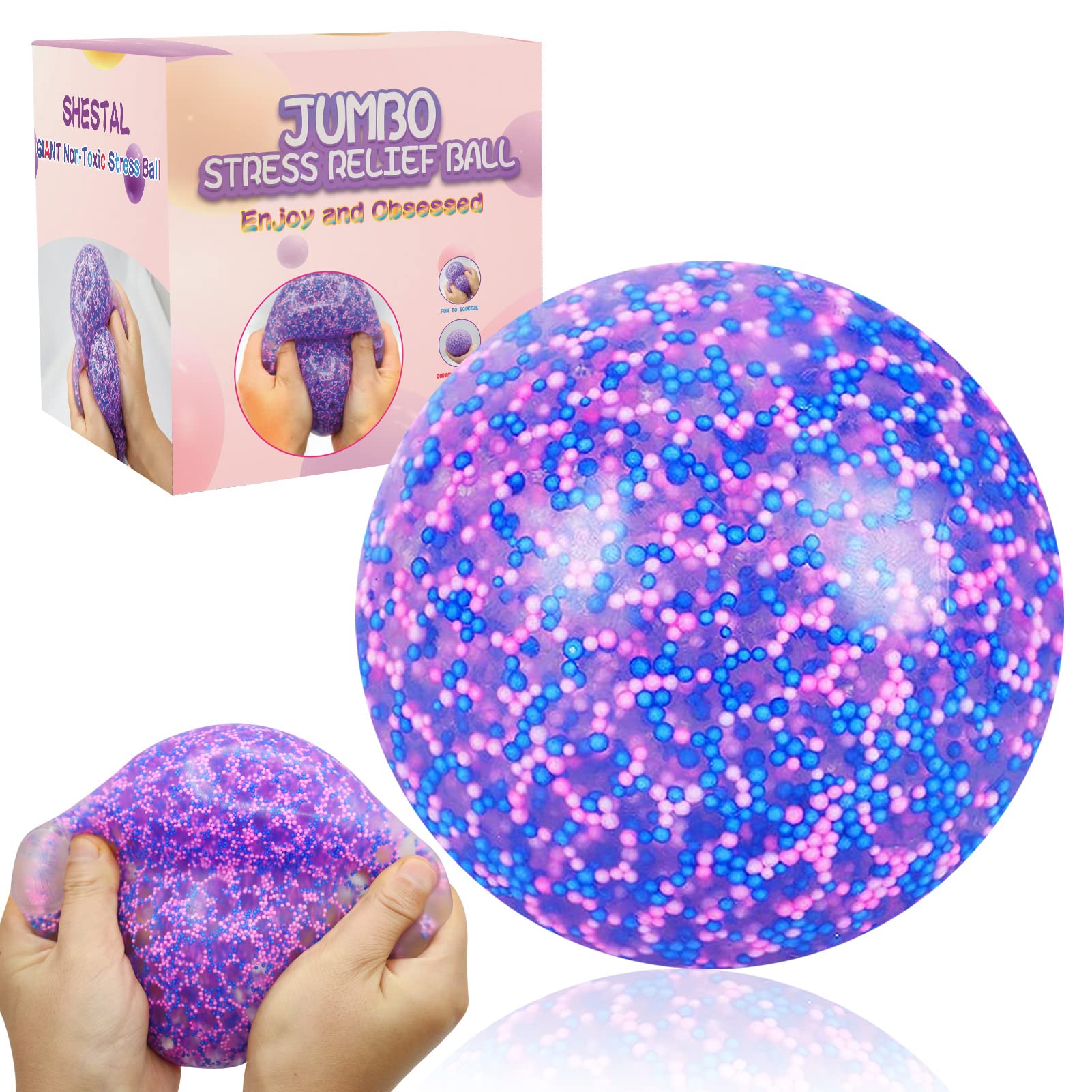 WISYME giant 4-inch stress ball on desk for daily tension relief