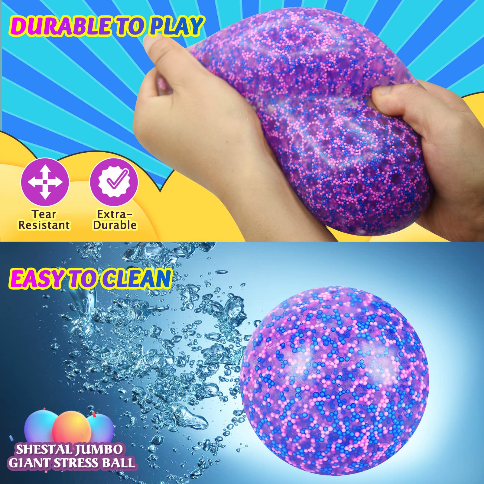 WISYME orange stress ball supports hand and wrist relief during long sessions