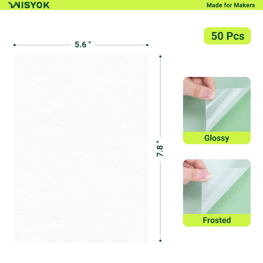 WISYOK shrink plastic sheets feature frosted coloring side and glossy finish after baking.
