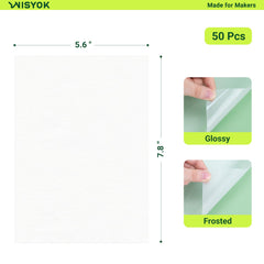 WISYOK shrink plastic sheets feature frosted coloring side and glossy finish after baking.