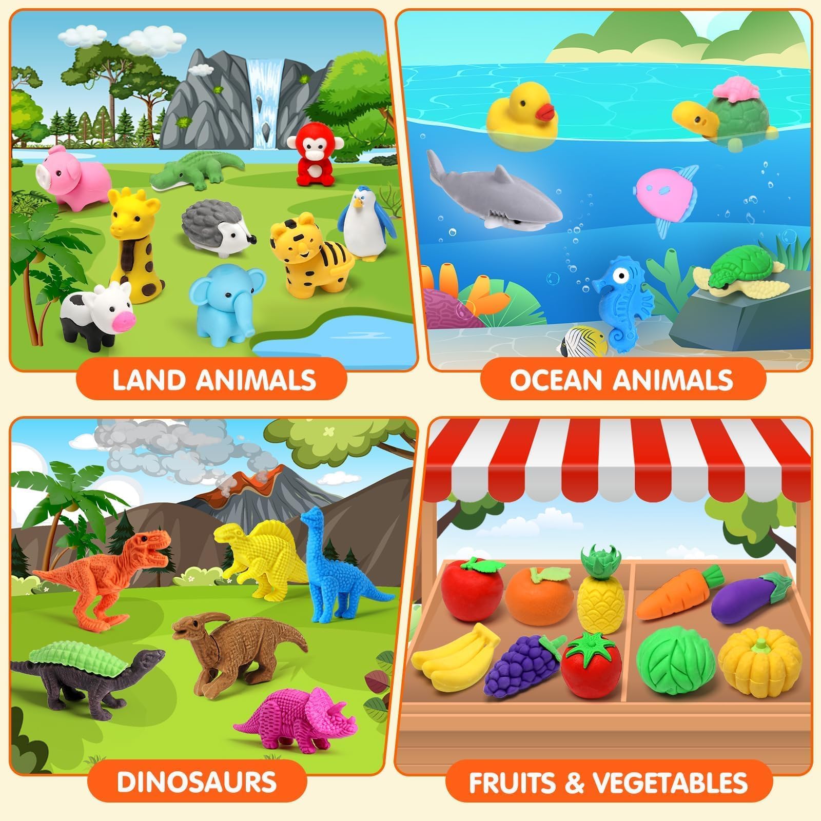 WITALENT rabbit and bunny erasers inspire storytelling and classroom engagement.