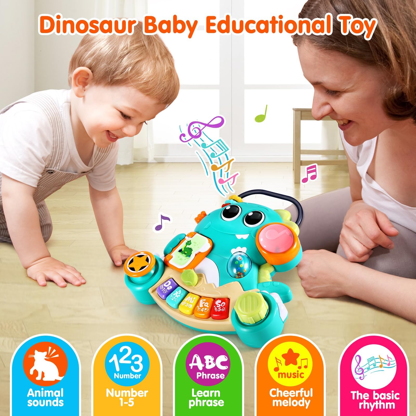 WITALENT baby toy with pull strings for tactile exploration.