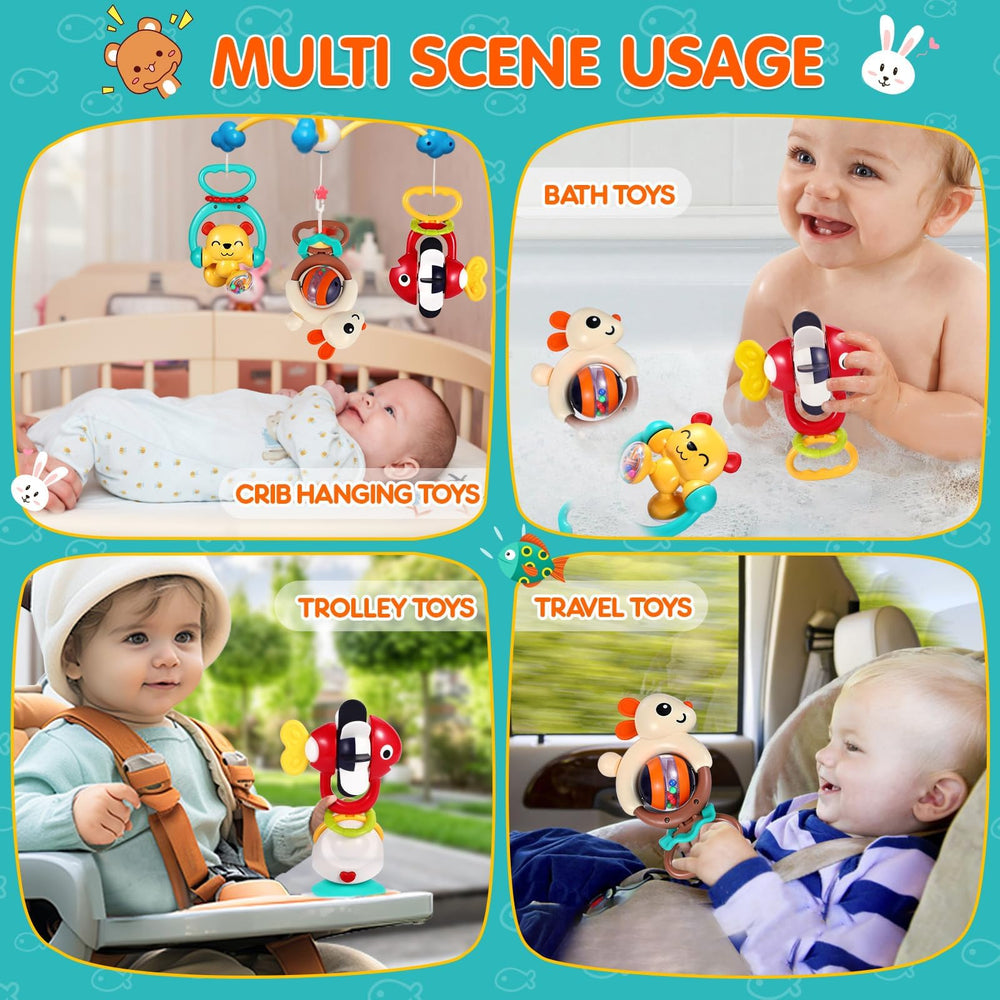 WITALENT bath-time rattle adds sensory fun and easy cleanup.