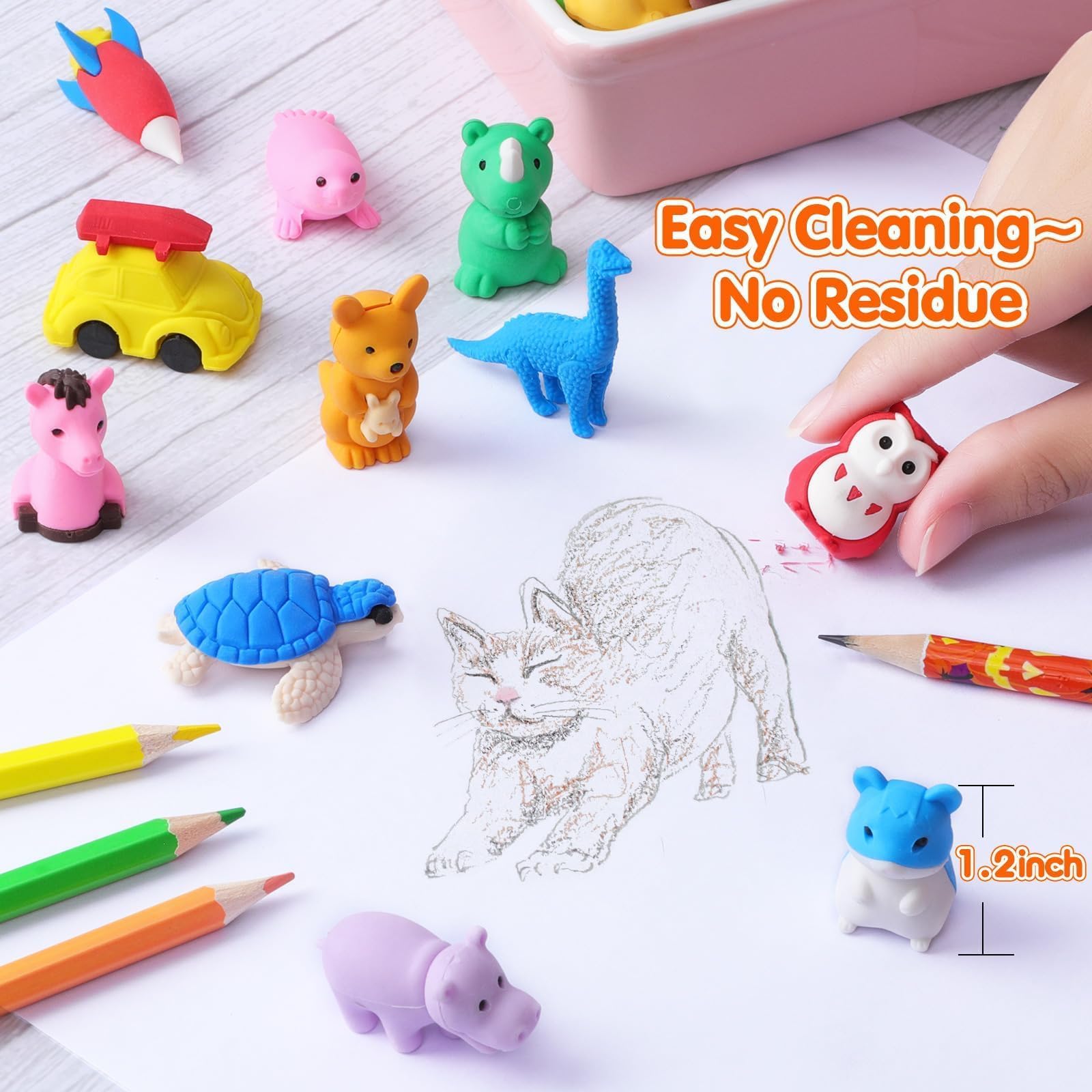 WITALENT desk pets and classroom rewards erasers to motivate learning.