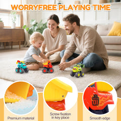 WITALENT monster truck bright colors aid visual tracking during play.