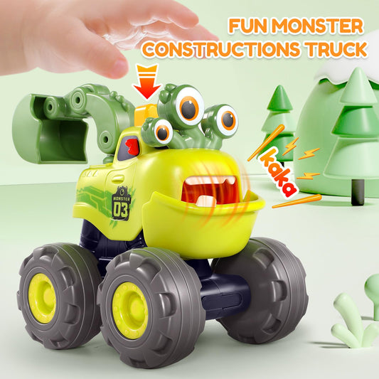 WITALENT monster truck crane toy features vivid colors for engaging play.