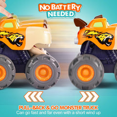 WITALENT 3-pack gift box monster trucks, ideal birthday present.