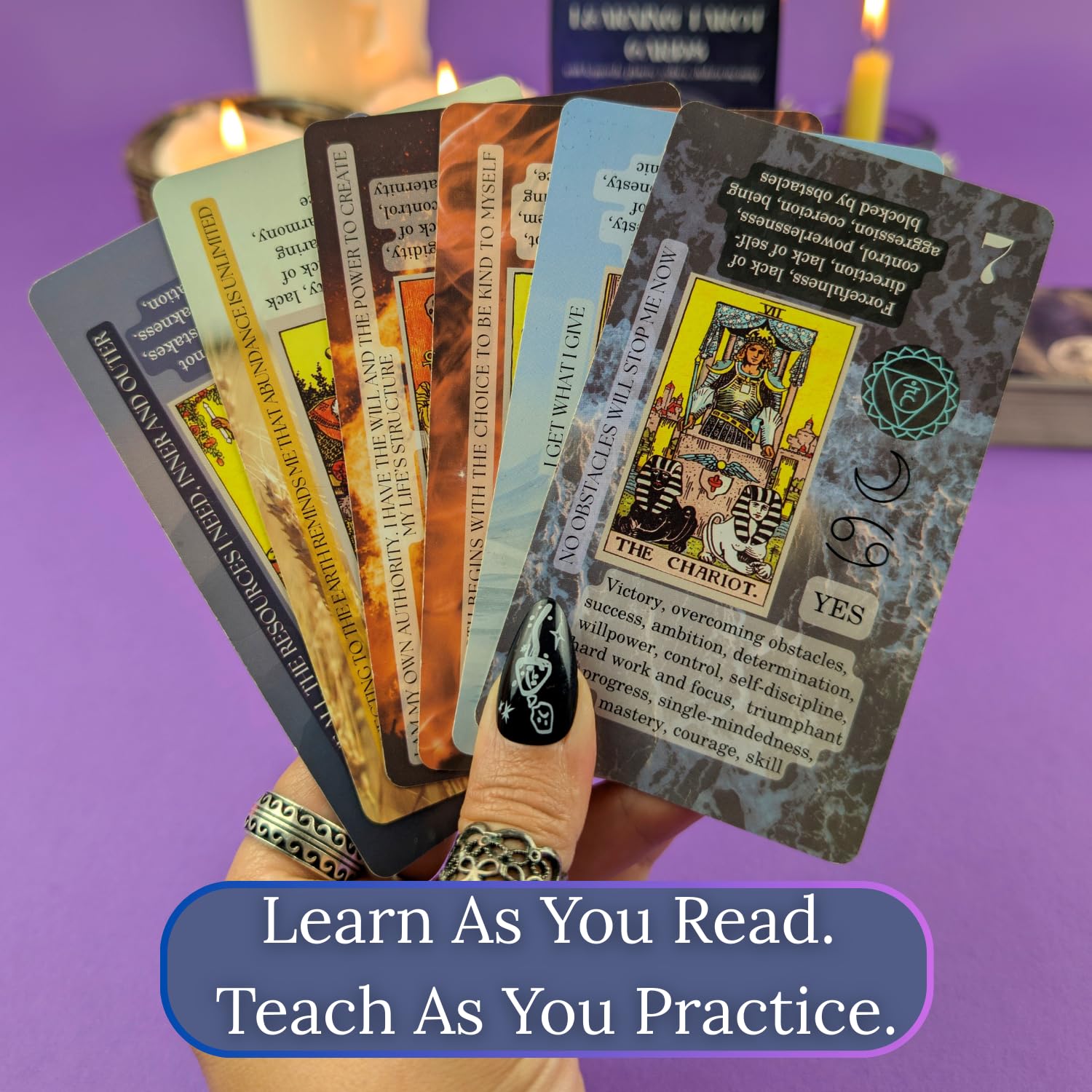 Witchy Cauldron card stock matte—durable deck for daily shuffles.