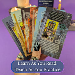 Witchy Cauldron card stock matte—durable deck for daily shuffles.