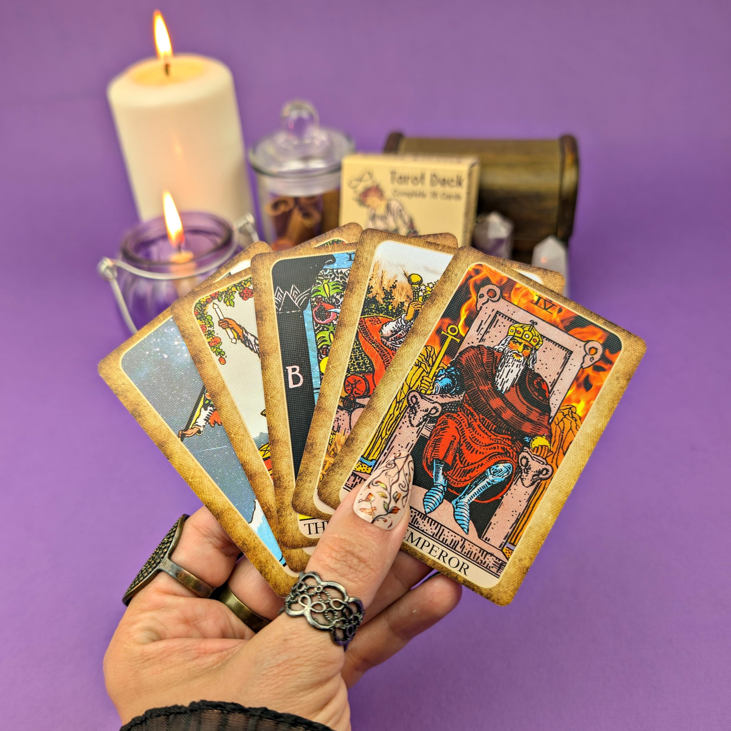 On-the-go tarot readings with Witchy Cauldron during travel.