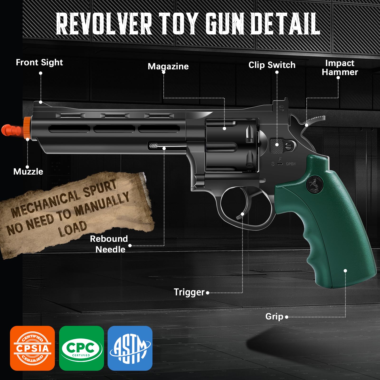 Witcrety 100 soft bullets pack enables extended play sessions.