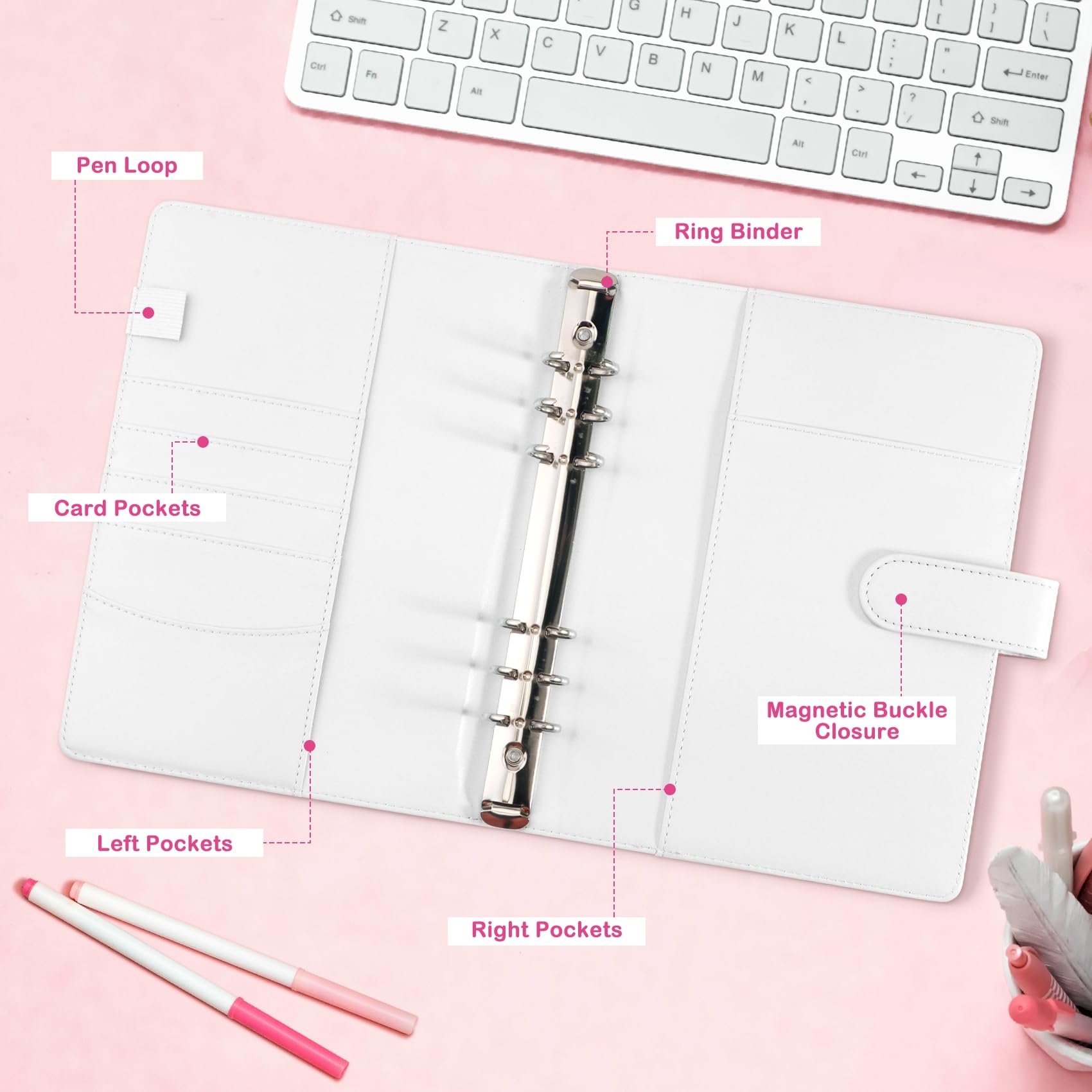 WITHYU 240-card storage layout supports up to 240 cards in four-pocket pages