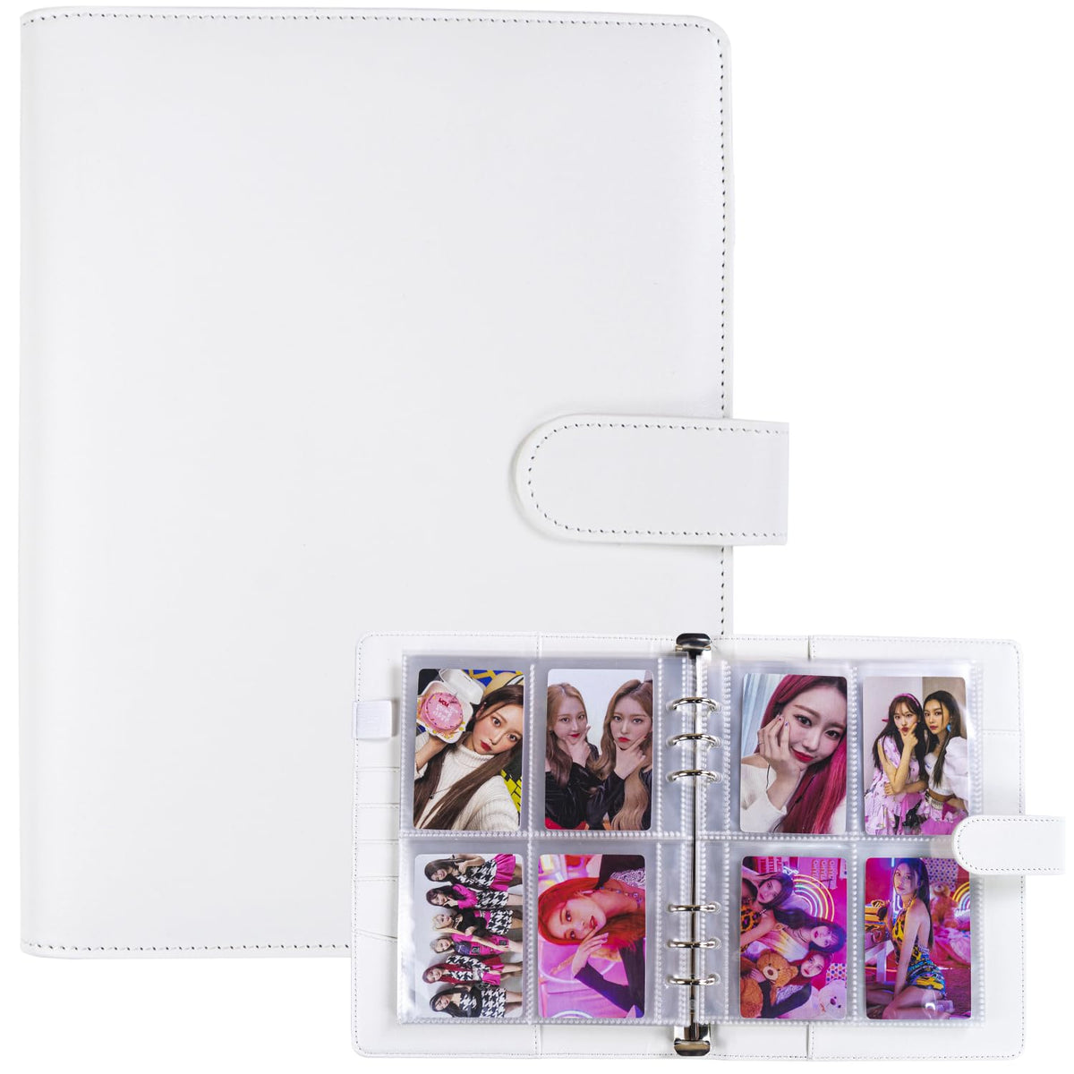 WITHYU A5 photocard binder cover showing durable PU leather for daily use and long-lasting protection