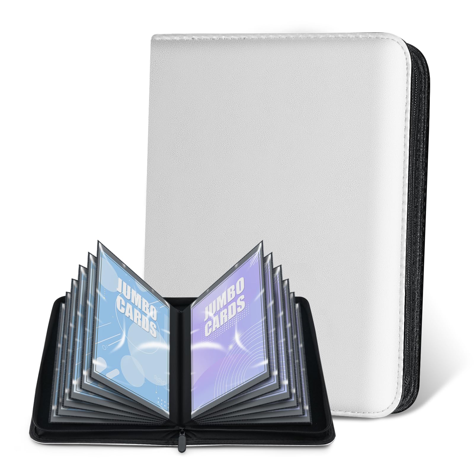 WITHYU jumbo card binder cover in premium PU leather protects prized cards.
