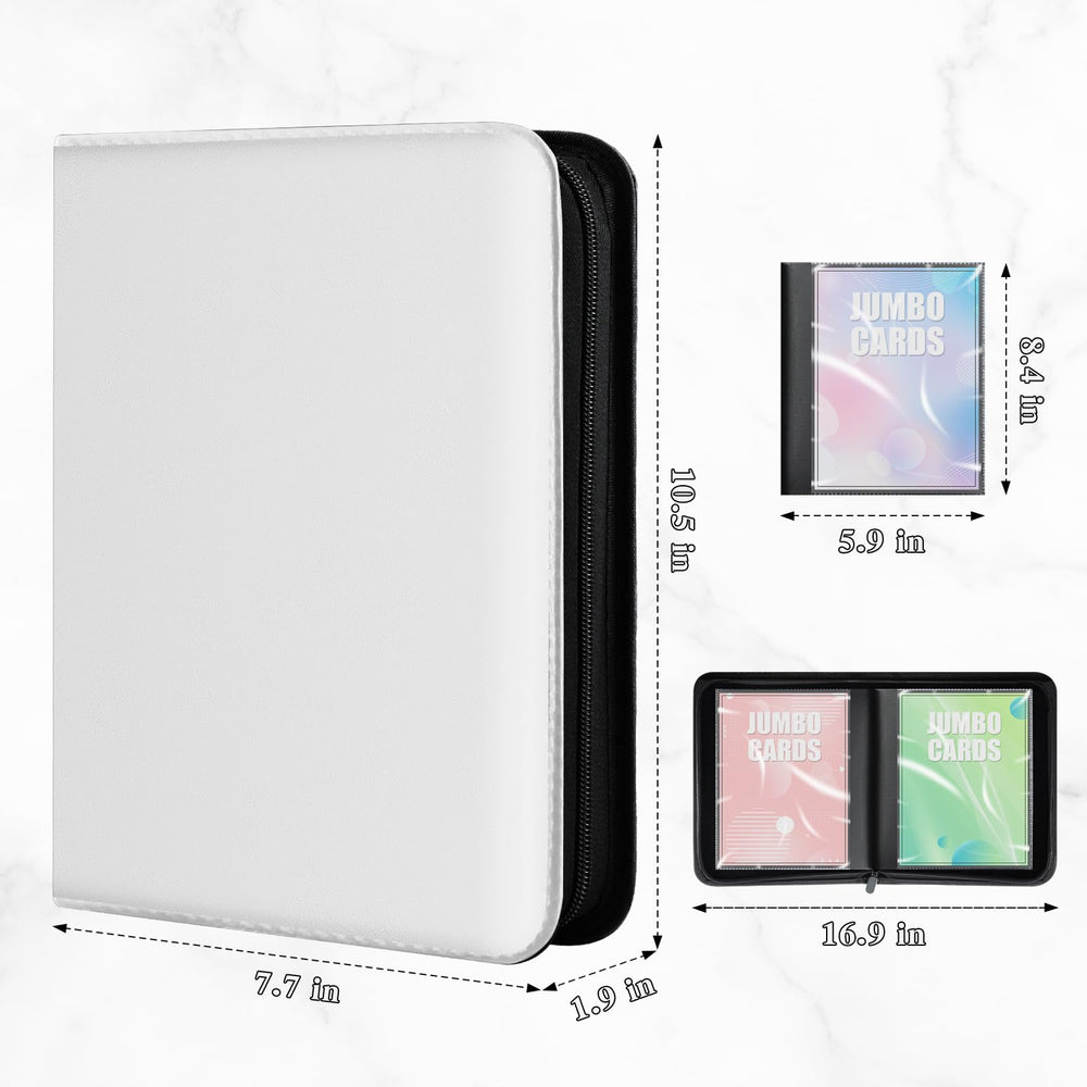 WITHYU jumbo card binder interior pocket keeps jumbo cards organized and easy to flip.