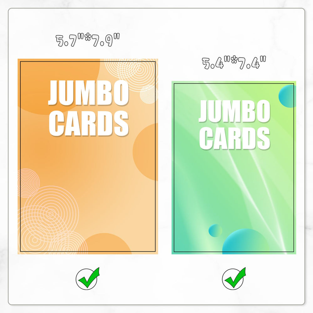 WITHYU jumbo card binder open spine design allows smooth page turning and quick access.