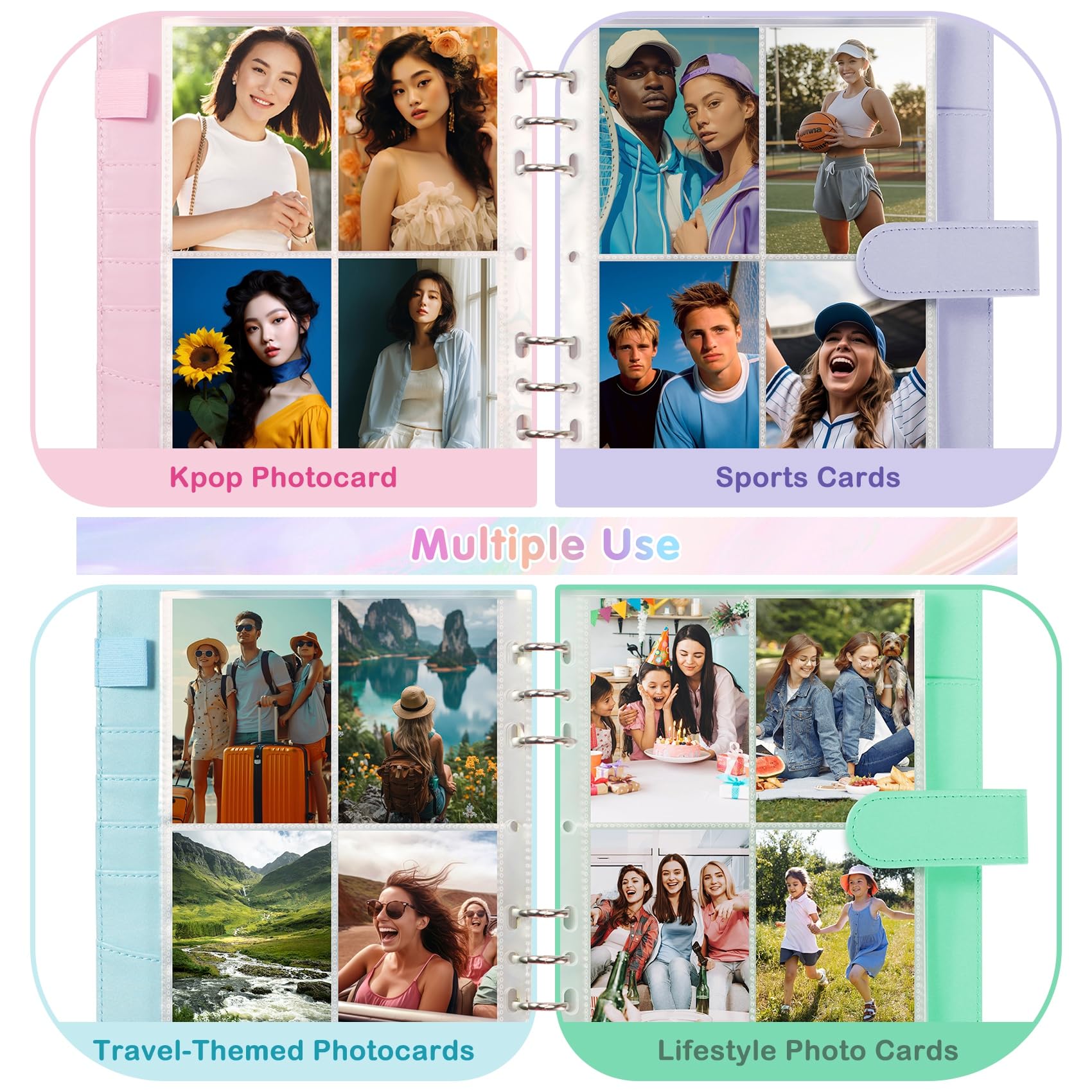 WITHYU photocard sleeves ultra-clear for easy viewing without removal
