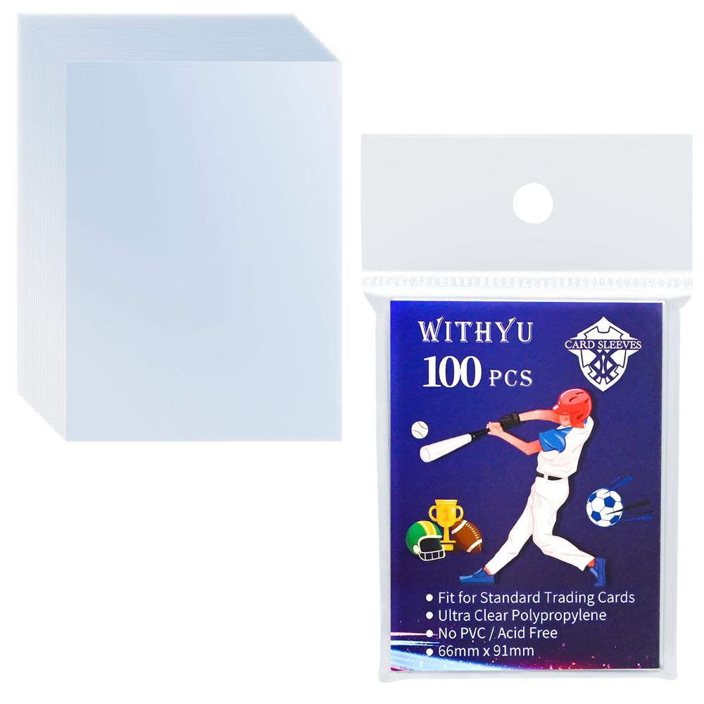 WITHYU soft sleeves 66 by 91 mm pack keeps standard cards safe and organized.