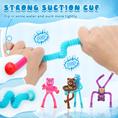 Witmelt bear pop tubes crinkle sound engages hearing and curiosity.