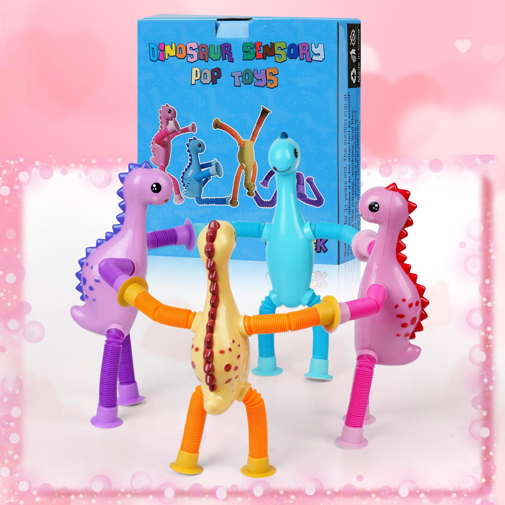 Witmelt dinosaur tubes support fine motor and bilateral coordination during play